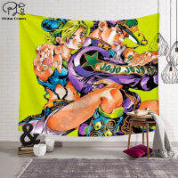 JoJos Bizarre Adventure pattern Funny cartoon Blanket Tapestry 3D Printed Tapestrying Rectangular Home Decor Wall Hanging style