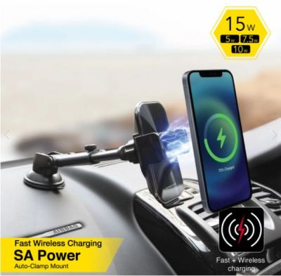 Capdase Fast Wireless Charging Sound Alert/Auto Clamp SA Power Mount Telescopic-Arm