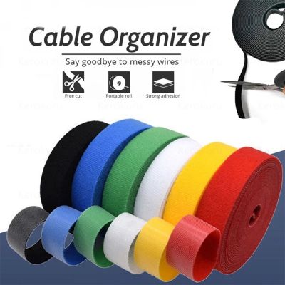 Reusable USB Cable Winder Cable Organizer Ties Mouse Wire Earphone Holder PC Cord Free Cut Cable Management Hoop Tape Protector