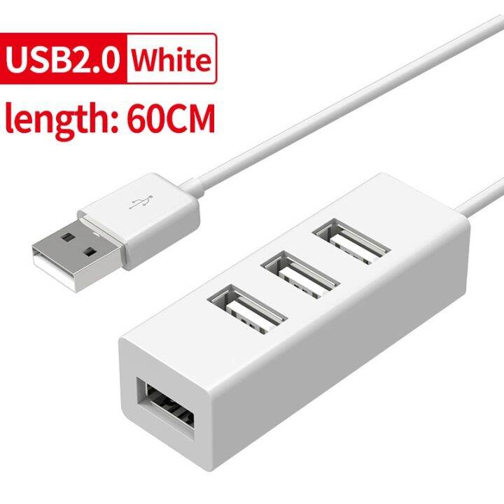 usb-ฮับ-usb-2-0ฮับยูเอสบี2-0ที่พ้วง-usb-ฮับแยก-usb-ใช้อะแดปเตอร์แปลงไฟ4พอร์ตตัวขยายมินิ-usb-ฮับ2-0