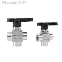 ✐ Free Ship 3 Way Female Thread Ball Valve 1/8 1/4 3/8 1/2 Stainless Steel 304 High Pressure Temperature Tee Ball Valve