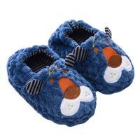 Toddler Boy Slippers for Kids Indoor Winter Cute Cartoon Animal Plush Warm House Footwear Soft Rubber Sole Home Shoes Baby Items