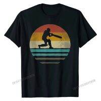 Retro Vintage Sunset Old School Cricket Sport Funny Gift Tshirt Casualcustom T Shirt Coming Cotton Men Tshirts