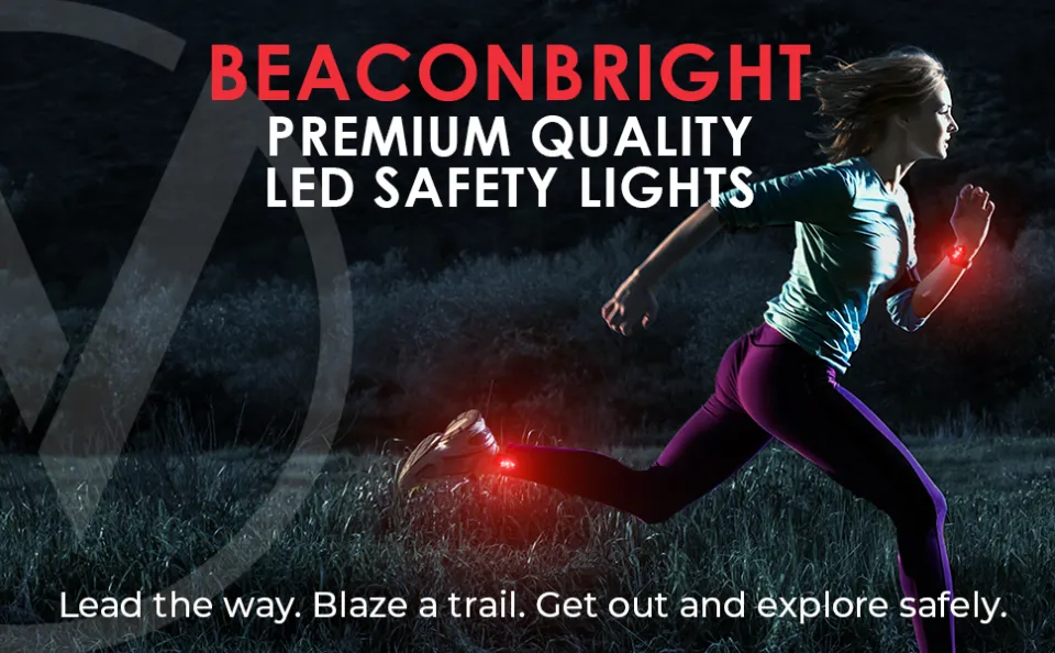 2 Pack LED Safety Lights, Clip On Strobe Running Lights for
