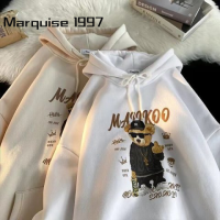 Marquise1997 เสื้อกันนหนาว เสื้อฮู้ด เสื้อกันหนาว ผญ เสื้อแจ็คเก็ตมีฮู้ดทรงหลวมใส่สบายทันสมัย WWY23909TN 37Z230913