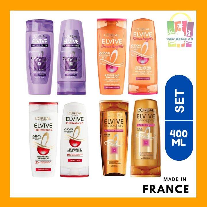 Loreal Elvive Shampoo and Conditioner 400ML + 400ML (Choose Options