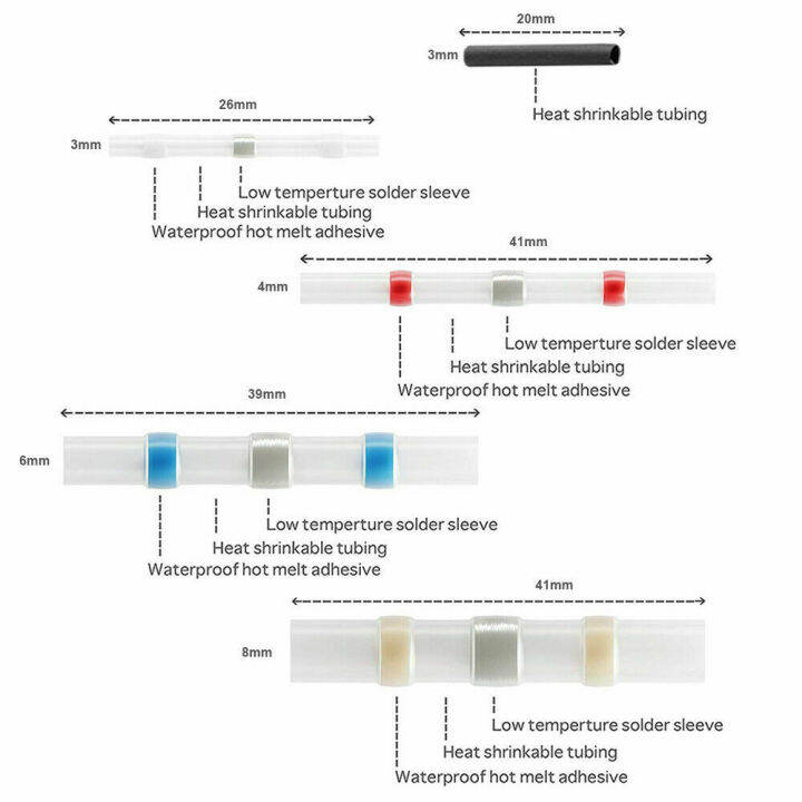 700500100pcs-heat-shrinkable-wire-connectors-waterproof-sleeve-awg-26-10-butt-electrical-splice-tinned-solder-seal-terminals