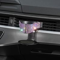 hot！【DT】☏✽  Car Air Vent Outlet Drink Cup Bottle Holder Rhinestone Beverage Ashtray Mount Accessories