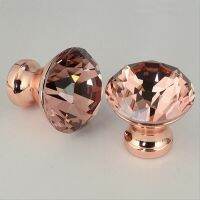 Cupboard Crystal Drawer Knobs and Handles Cabinet Knobs Rose Gold Diamond Shape Handle for Kitchen Wardrobe Furniture Handles