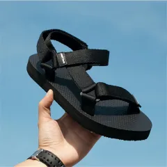 Source new arrival summer Non-slip flat black casual beach men sandals F001  on m.