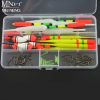 ✢♚ 15PCS 3 size Vertical Fishing Float Buoys Bobber Fishing Tackle buoyage with Free Tackle Box 30pcs Hooks Combo