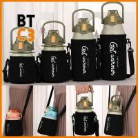 BTC3 กีฬานอกสถานที่ พร้อมสายรัด แบบพกพาได้ กระเป๋า insulat เคสขวดน้ำ ปลอกถ้วยสุญญากาศ ฝาครอบขวดน้ำ ถ้วยแขนเสื้อ