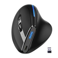 ZZOOI ZELOTES Ergonomic Vertical Mouse 6 Buttons F-36A 2.4G Wireless Mouse 2400 DPI Adjustable Desktop Computer Accessories