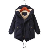 Boys winter jacket teenage Lamb cashmere Windbreaker baby boys casual clothes child tops 2-9T thicken hooded velvet jacket coat