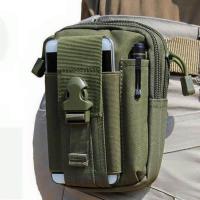 Bogie.1 กระเป๋าร้อยเข็มขัด Pocket Bag ร้อยเข็มขัด ติดbackpack ผลิตจากผ้าคอร์ดูร่า (สีเขียว)
