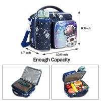 Gsequins Lunch Bag Kids Insulated Lunch Tote Bag for Boys and Girls with Adjustable Shoulder Strap and Durable Handle