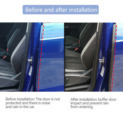 Car Door Seal Strip Rubber Car Door Side Sealing Weatherstrip Auto Waterproof Noise Insulation Sealant Protection Car Accessory