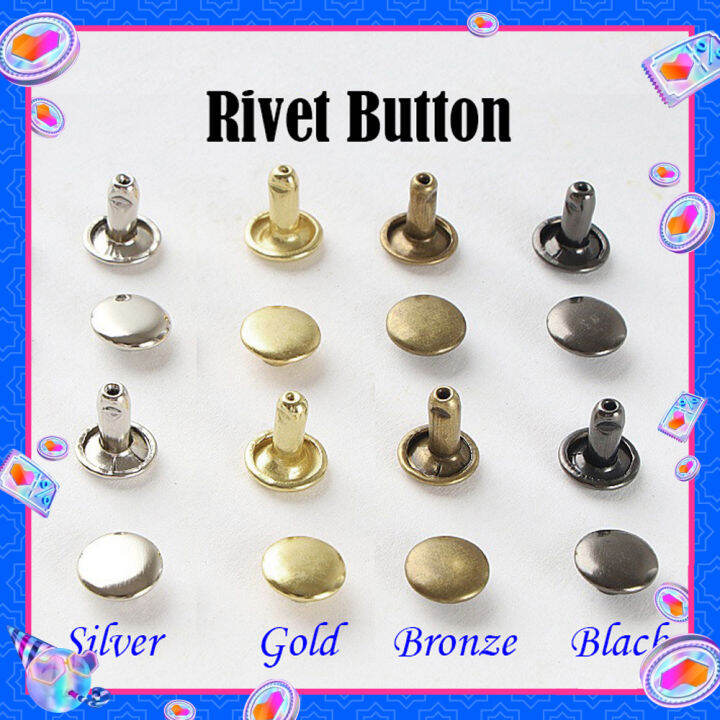 Rivet Button 6mm 8mm 10mm Double Cap Rivet Stud Rivet Nail Paku Rivet