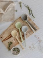 [COD] T Japanese-style soup spoon ceramic long handle high-value home cute ins style dessert tableware