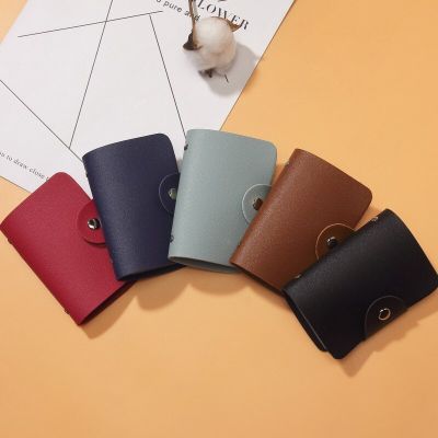 New Function Leather 12/24bit Business Card Case Business Card Holder Men Women Credit Passport  ID Passport Card Wallet 8 Color Card Holders