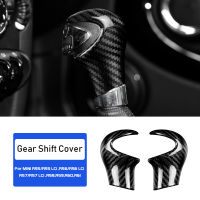 AMBERMILE Real Carbon Fiber for Mini Cooper R55 R56 R57 R58 R59 R60 R61 Accessories Interior Trim Car Gear Shift Cover Sticker