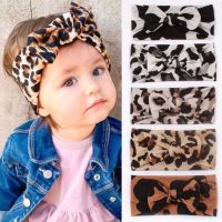 【hot sale】◊▪▫ C05 Ins new baby leopard print headband childrens wide-brimmed seamless bow headband baby headband