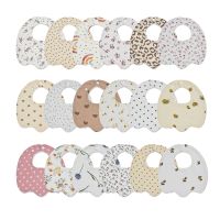 【CW】 Baby Printed Bib Layer Cotton Feeding Saliva Burp