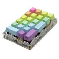 Side-printed Top-printed Blank 21 Key Sunset Rainbow PBT Keycaps For MX Switches Numpad (ONLY KEYCAP)