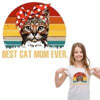 Cat Mom Badges Thermal Transfer Stripe Eco-Friendly Washable Diy T-Shirt Clothing Stickers Stickers On Clothes Custom Made