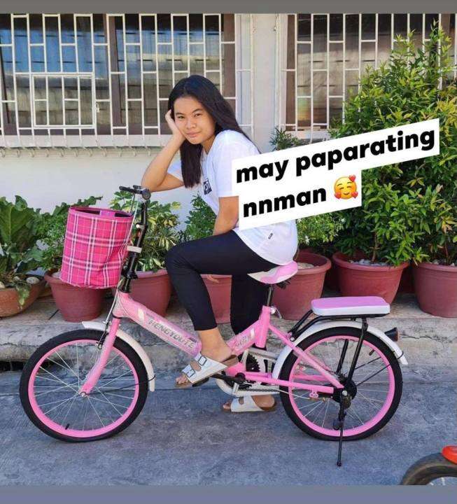 pink bike with basket adults
