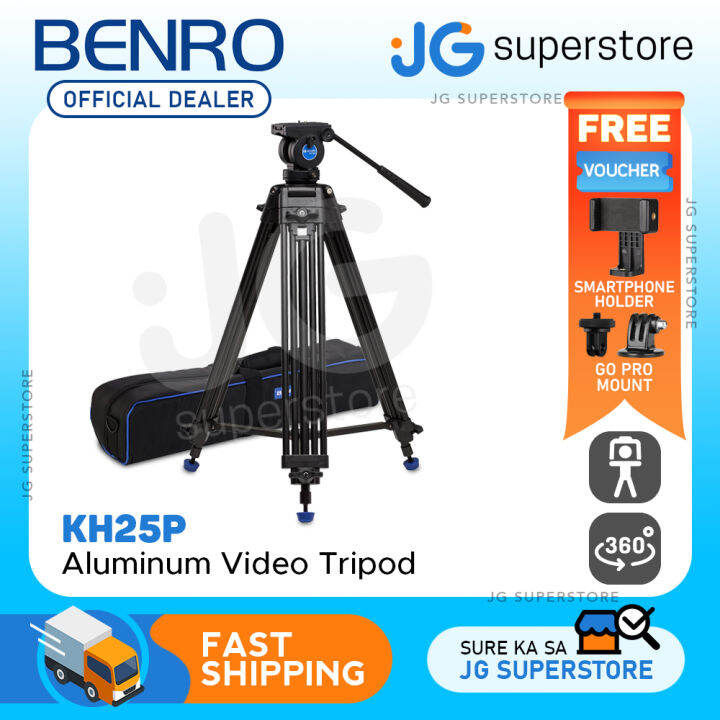 Benro KH25P Video Tripod Kit with Video Fluid Head 1 Year Warranty