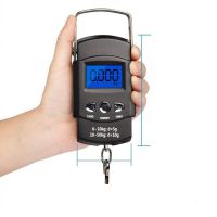 ZK30 Digital Scale 50 Kg Mini Portable Scale Digital Fishing Luggage Travel Electronic Scale Weighting Attachment Hook Black