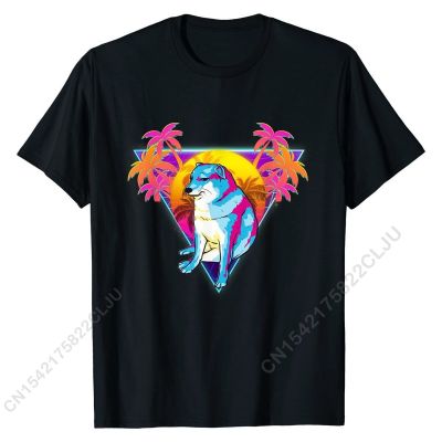 Cheems Dog Funny Shiba Inu Dank Meme 80s Retro Vaporwave T-Shirt Men Tshirts Cal Slim Fit Adult T Shirt Cal Cotton