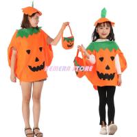 Children Kids Halloween Carnival Party Outifits Cartoon Pumpkin Costume Cosplay Performance Clothes For Boy Girl 2023