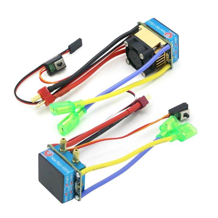 New Rain 480A 2-4S Waterproof Brushed ESC Speed Controller Dual Mode ...