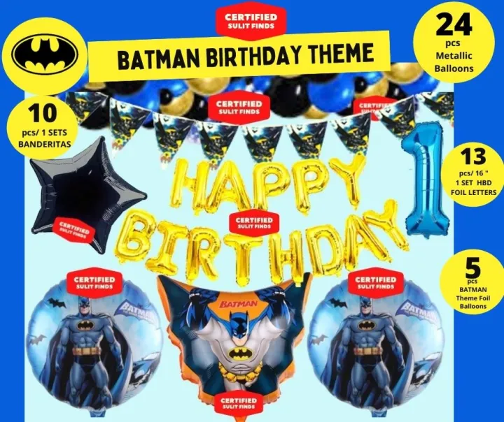 Batman Theme Party Set Batman Birthday Party Decorations Batman Batman  Birthday Party Decorations Set Batman Balloon