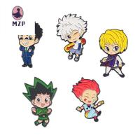 MZP เสื้อโค้ท น่ารักค่ะ เข็มกลัดคอเสื้อ Kurapika Leorio Gon เข็มกลัดตรา ป้ายอะนิเมะ เข็มกลัดปก เข็มกลัด ขาเคลือบ อะนิเมะ hunterxhunter