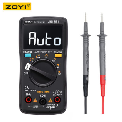 ZT102A Digital Multimeter 6000 counts Auto 113D Back light ACDC Voltmeter transistor tester Frequency Diode Temperature