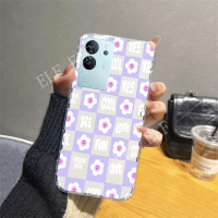 เคสโทรศัพท์นิ่ม2023โปร่งใสใหม่สำหรับ VIVOV29 5กรัมลายดอกไม้ตาข่ายซิลิโคน TPU ปลอกโทรศัพท์มือถือ VIVO V29 V27 V27Pro V27E V25E โปร V23 V23E ฝาครอบ V21E VIVOV27 5กรัม