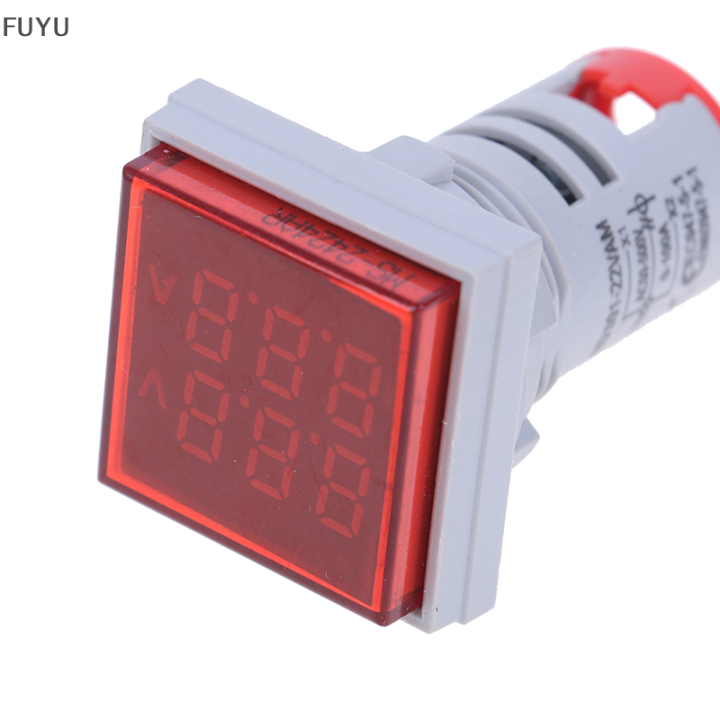 fuyu-digital-led-dual-display-voltmeter-meter-เครื่องวัดแรงดันไฟฟ้า-ac-60-500v-0-100a