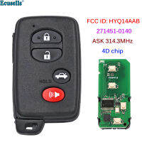 Oibwye 4ปุ่มอัจฉริยะ Proximity กุญแจรีโมตถามชิป4D 314.3MHZ สำหรับ FCC ID โตโยต้า Avalon Camry 2006-2010 HYQ14AAB 271451-0140