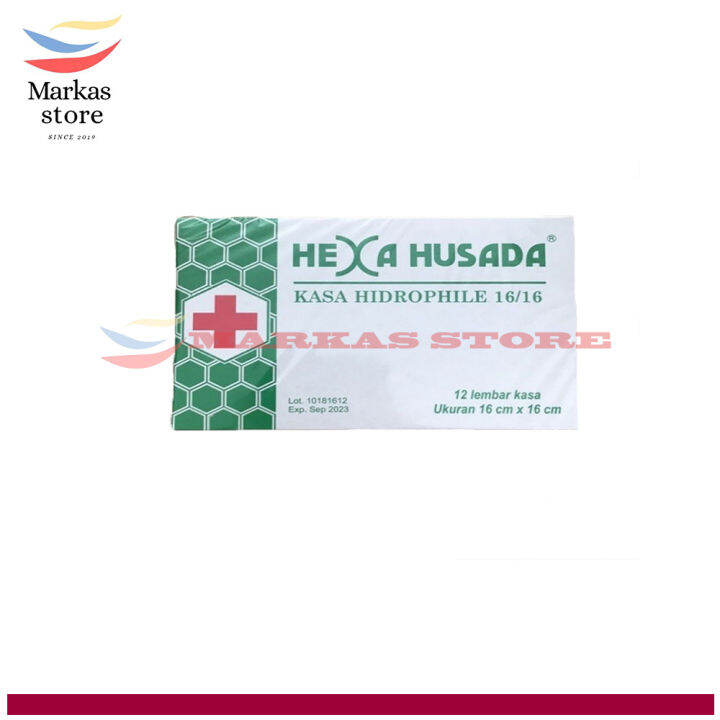 10 Box Kasa Steril Hexa Husada Kasa Hidrofil 16 X 16 Cm Onemed Box