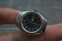 นาฬิกา Vintage มือสองญี่ปุ่น Seiko  ระบบ Automatic 17jewels Black Dial Day Date หน้าปัด 25mm สภาพดี