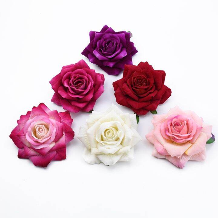 cw-2pcs-10cm-artificialbig-rosesdecorationdecorative-flowers-wreaths-wedding-bridal-accessories-clearance