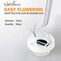 100Pcs Eyelashes Blossom Cup Lashes ผู้ถือกาวขาตั้งพลาสติก Quick Flower สำหรับ Eyelashes Extension เครื่องมือแต่งหน้า