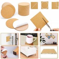 10 Pcs Practical Cork Mat For Home 10Pcs Backing Coasters Cork Mat Self adhesive Sheet Table Pad For Home Office Kitchen Drink C