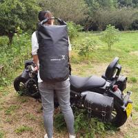 Motorcycle Bags for Back Seat Waterproof Back Seat Luggage Bag for Motorcycle Portable Duffle Bag with Shoulder Straps Black Bag for Motorcycle Riding Hiking Camping handsome