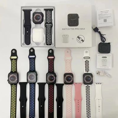 2in1 T55 pro max smart watch multi-function smart watch Bluetooth mobile watch T55 Pro Max สมาร์ทวอทช์ TWS คุยได้ 2023