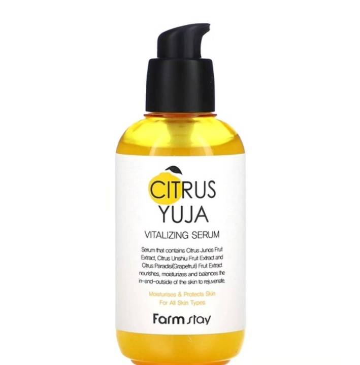 Farmstay Citrus Yuja, Vitalizing Serum (100 ml) Made in Korea Exp 12/25 ราคา 599 บาท