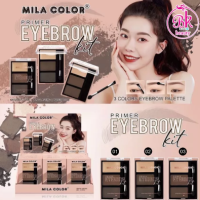 สุ่มสี MILA COLOR Primer Eyebrow พาเลทเขียนคิ้ว 3 สี อายบราวน์ เนื้อเนียนละเอียดอ่อน สีธรรมชาติ ติดทน กันน้ำ